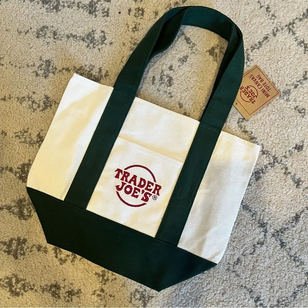 NWT Trader Joe’s Mini Canvas Tote Bags - Green